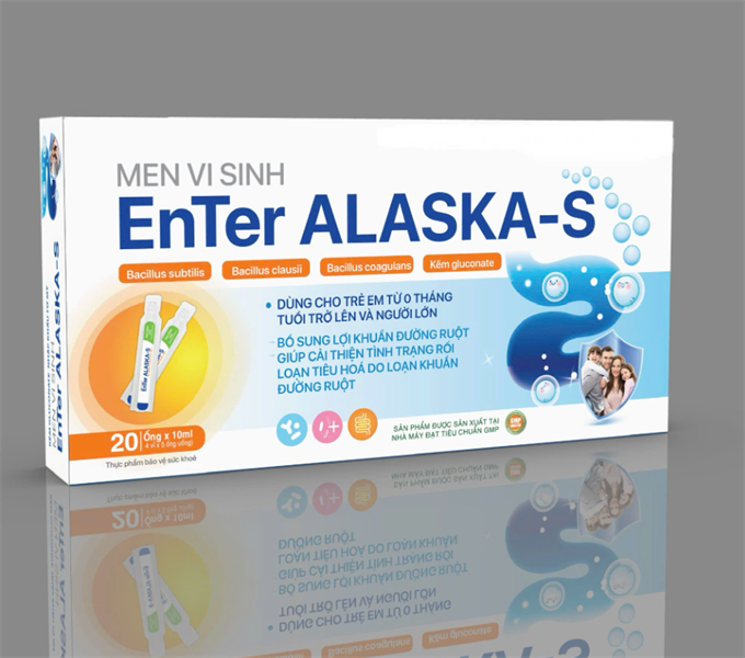 Men vi sinh Enter ALASKA-S (Hộp 20 ống x 10ml) (Bổ sung lợi khuẩn) - ALASKA