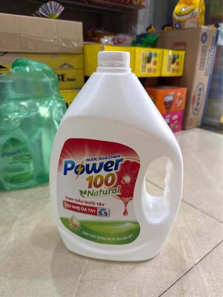 Nước rửa chén Power tinh dầu Bưởi Tây 3kg