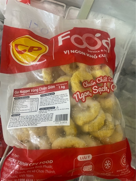 gà cp vòng chiên giòn hình vòng tròn