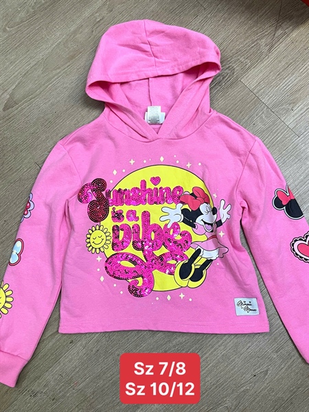 Áo Nỉ Hoodie Bé Gái Hồng Mickey H.em