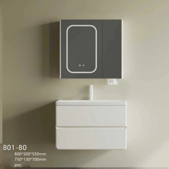 Bộ Tủ Chậu Lavabo 801 PVC Chống Nước Cao Cấp – Bền Đẹp, Dễ Vệ Sinh