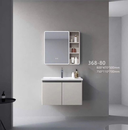Bộ Tủ Chậu Phòng Tắm PVC YS368B | Chống Nước, Gương LED