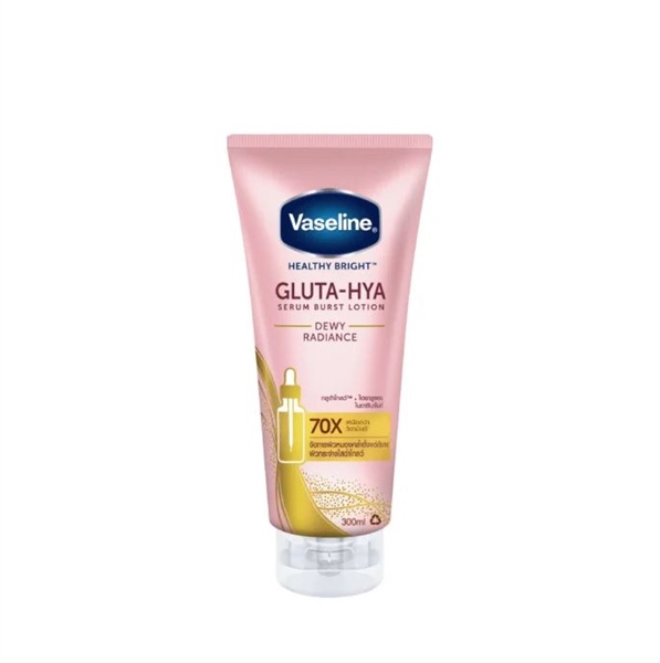 Dưỡng Thể Vaseline Healthy Bright Gluta Hya Serum Burst Lotion Dewy Radiance 70x (Thái Lan) 300ml