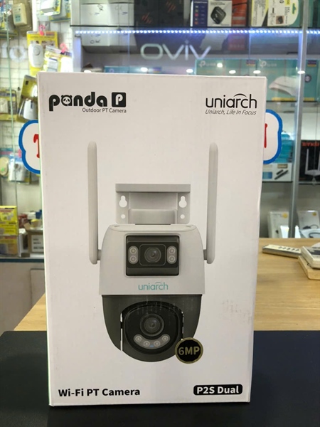 Camera IP Wifi quay quét UNV Uniarch UHO-P2S-M33F34 2 mắt (3MP +3MP, đàm thoại, HN 30m)
