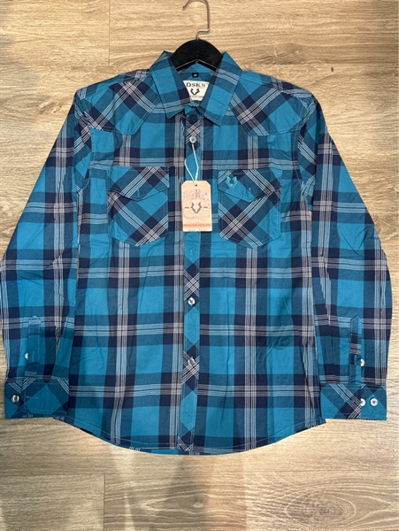 SMTD- DSKN 23-2 caro xanh dương sọc trắng logo sói