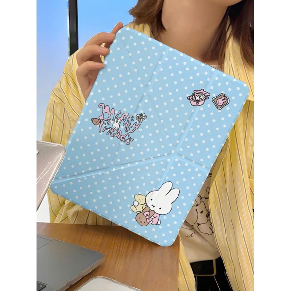 Case Ipad Xanh Chấm Bi Micky Friends - 10.2NCH