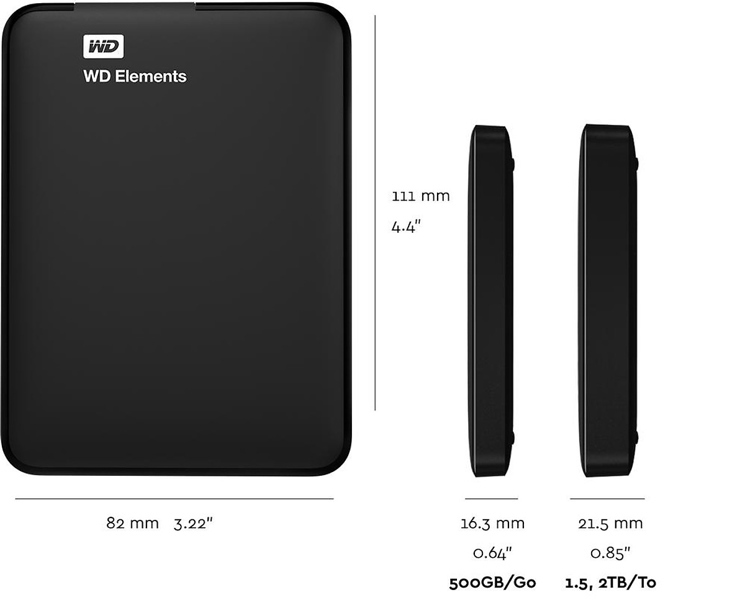 Ổ cứng Western Elements 1TB 2.5"
