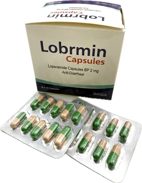Thuốc Lobrmin Loperamid 2mg - Điều trị tiêu chảy (Hộp 10 vỉ x 10viên) - ẤN ĐỘ