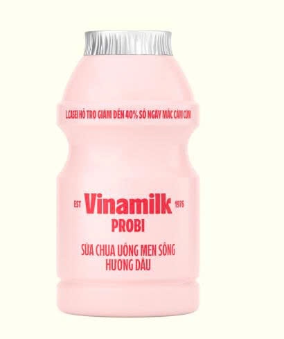 Sữa chua uống Vinamilk Probi hương dâu Lốc 5x65ml (12M+)