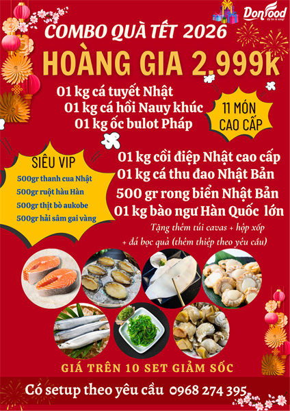 COMBO QUÀ TẾT HOÀNG GIA 2999K