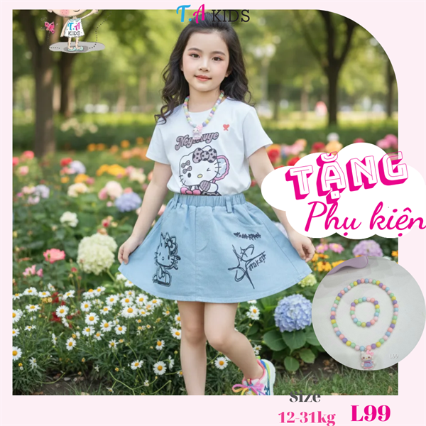 L99 (12-31Kg) Set áo váy Kitty