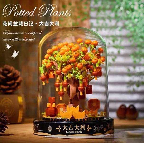 [ORDER] Bộ Xếp Hình Lắp Ráp Cây Cam (Có Kèm Dây Đèn)