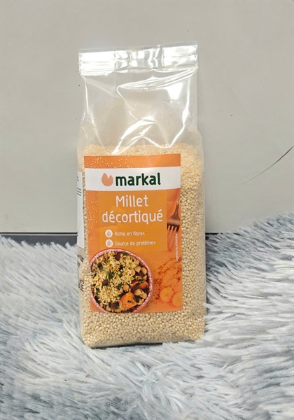Hạt kê hữu cơ đã bóc vỏ Markal 500g 6M+