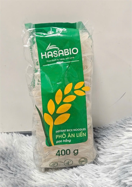 Phở ăn liền gạo trắng Hasa Bio 400g (9M+)