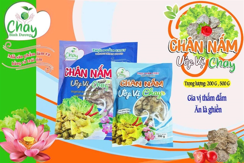 CHÂN NẤM ƯỚP VỊ CHAY 200G - THANH DŨNG