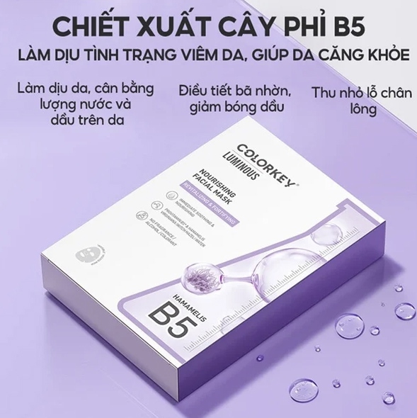 Mặt nạ Colorkey Luminous B5 Nourishing Facial Mask (H/10gói)