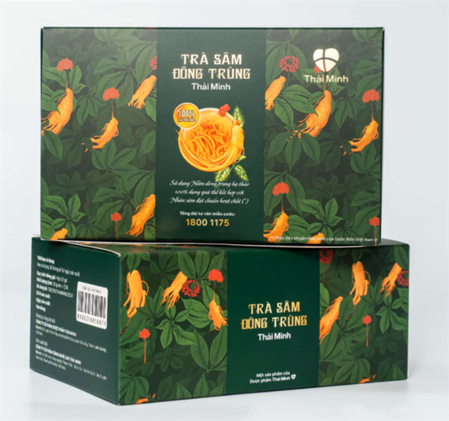 (KHÔNG XUẤT VÀO ĐÂY)Trà sâm Đông trùng Thái Minh (Hộp 20 gói) - Thái Minh (Gói)