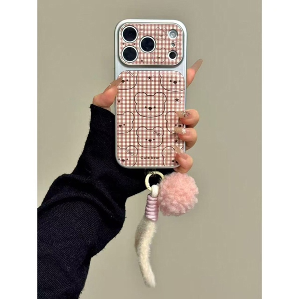 Case Caro Nâu Cute Bear Ko Kèm Dây - 15