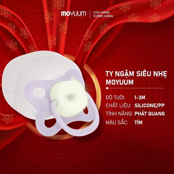 Ti giả siêu nhẹ Moyuum 1M+ phát quang Tím