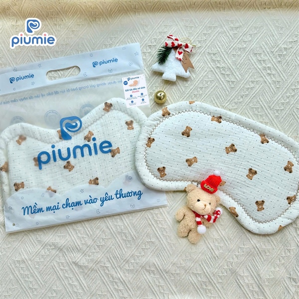 Gối lót đầu sơ sinh Muslin Piumie
