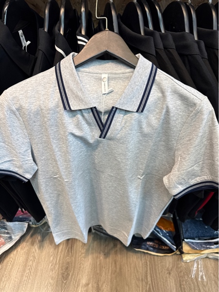 Thun Polo - Koren QC- E99902 Cổ chữ V viền - xám