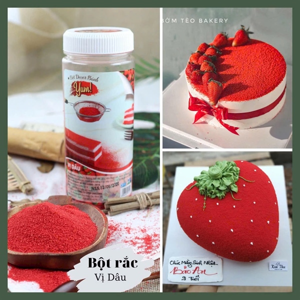 Bột rắc bánh 300g vị dâu