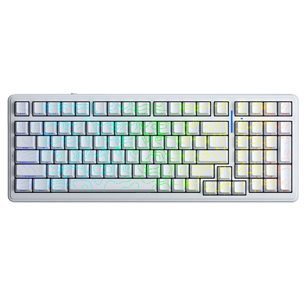 Bàn phím cơ Gaming 3 Mode Aula F99 Trắng contour, Star vector switch (1516)