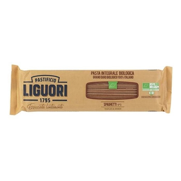 Mì Ý nguyên cám hữu cơ spaghetti số 3 Liguori 500g