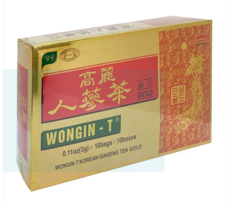 Chè sâm vàng Wongin - T ginseng tea gold 3g (Cây 10 hộp x 10 gói) - Viết Hải
