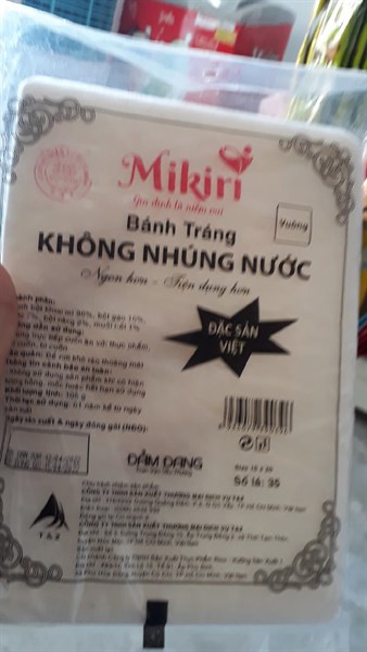 Bánh tráng Mikiri vuông lớn 35 lá 105g