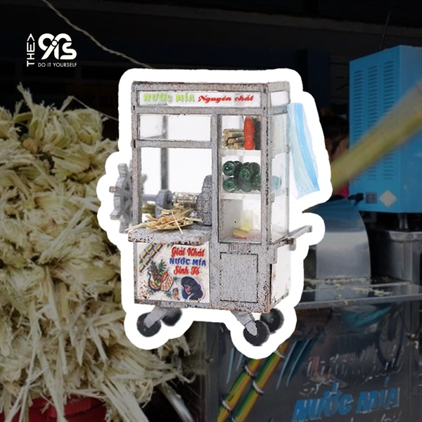 Magnet Vietnamese Street Vendor Ver.02: Sugar Cane Juice Cart