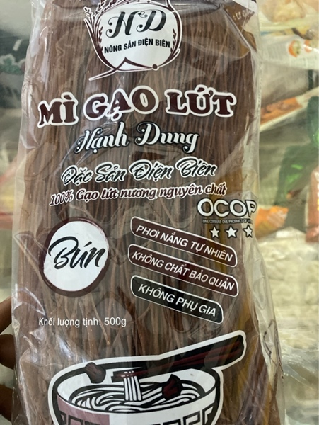 bún , mì gạo lứt điện biên 500g