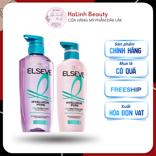 [LOREAL] Bộ Dầu gội xả L'oreal hyaluron pure cho da đầu dầu