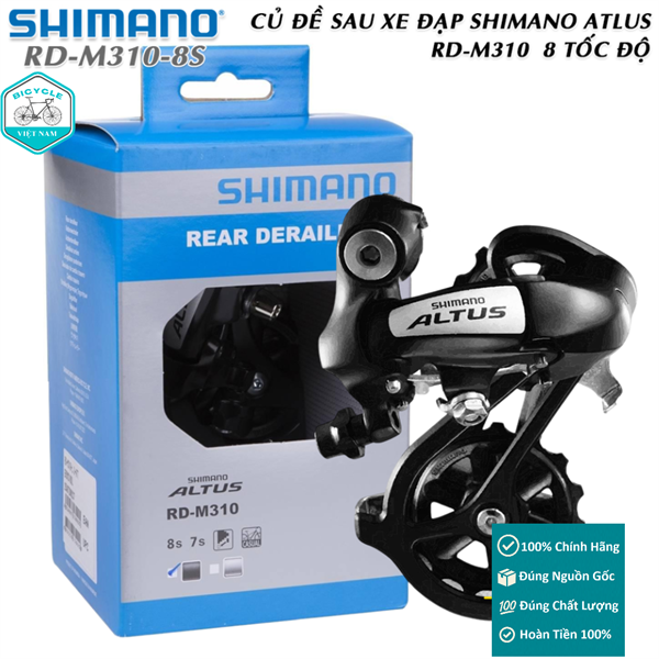 Củ Cùi Đề Sau Xe Đạp SHIMANO Altus RDM310 7/8 Tốc Độ – Full Box Chính Hãng