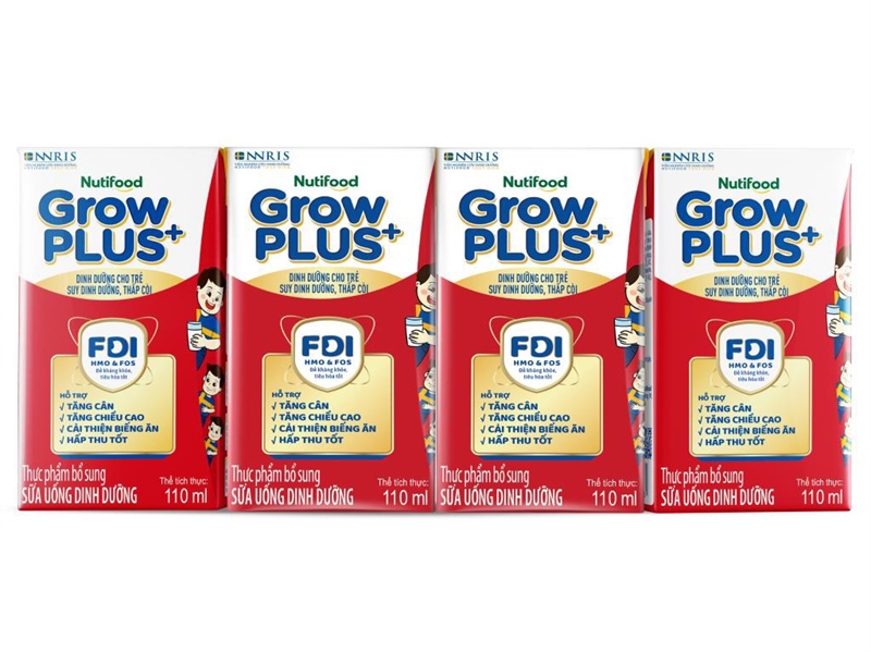 Sữa nước Growplus đỏ (có đường) 110ml