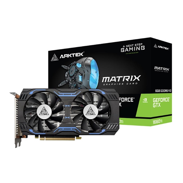 Card màn hình ARKTEK GTX 1660 Ti 6GB v2 (6GB GDDR6, 2 Fan)