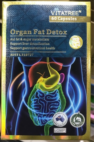 Viên giải độc mỡ nội tạng Vitatree organ fat detox 60 viên