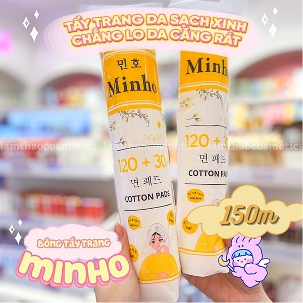 Minho_bông tẩy Trang 120+30 miếng