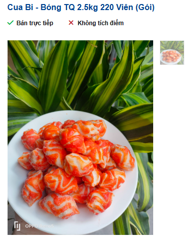 Cua Bi - Bóng TQ 2.5kg 220 Viên