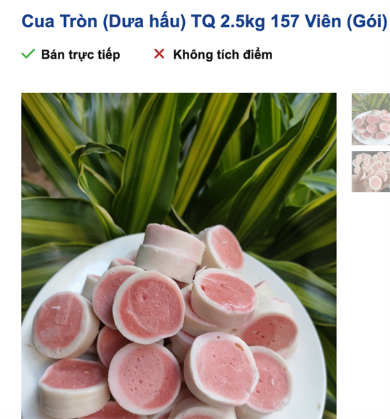 Cua Tròn (Dưa hấu) TQ 2.5kg 157 Viên