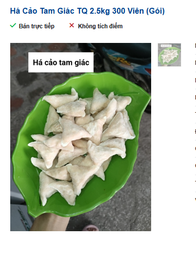 Há Cảo Tam Giác TQ 2.5kg 300 Viên