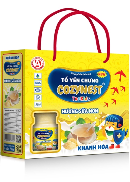 Tổ yến chưng Cozynest hương sữa non lốc 6x70ml (1Y+)