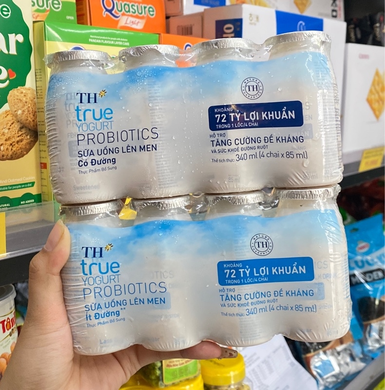 LỐC 4C SỮA UỐNG LEN MEN TH TRUE YOGURT 85ML * 4