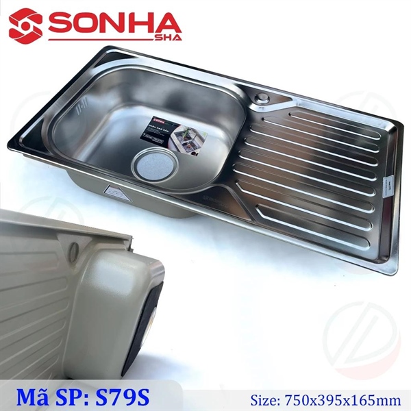 Chậu chén Sơn Hà S79S 1 hộc có bàn (I)