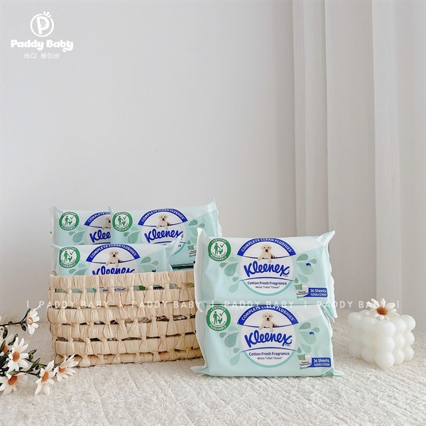 Khăn ướt Kleenex không có nắp (36 tờ/gói)