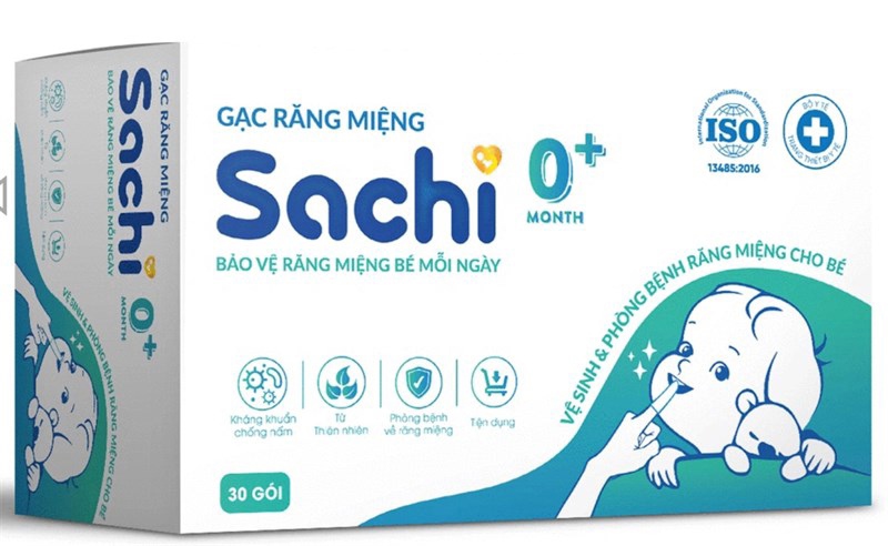 Gạc răng miệng Sachi rơ lưỡi, vệ sinh răng miệng cho bé hộp 30 gói