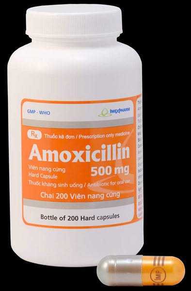 Amoxicillin 500mg imexpharm (c/200 viên nang)