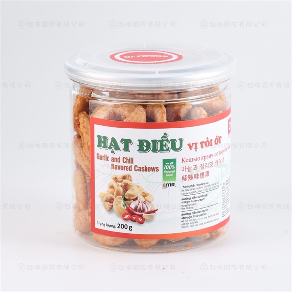 Dr Foods - 蒜辣腰果200g(罐) Hạt điều vị tỏi ớt Dr.Foods 200g