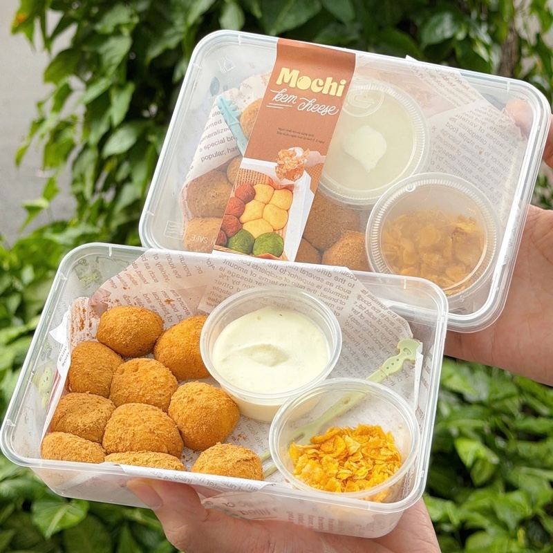 Mochi chấm kem - đậu nành