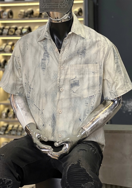 SM tay ngắn- from Boxy-QCY902 Họa tiết was Xanh biển